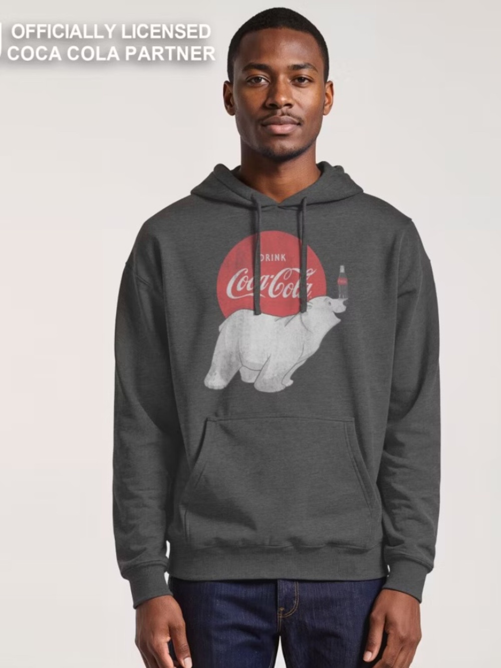 Zuni Sportswear Coca Cola Polar Bear Fleece Pullover Hoodie